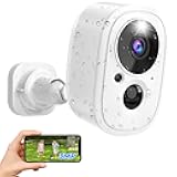 LWOHSI Outdoor Security Camera Wireless 3MP Battery Camera for Home Surveillance Outdoor Security Cameras 24/7 Recording,2-Way Audio,Motion Detection,Waterproof, Cloud/SD Storage
