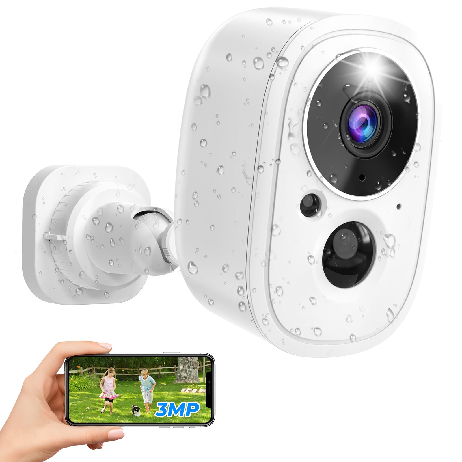 LWOHSI Outdoor Security Camera Wireless 3MP Battery Camera for Home Surveillance Outdoor Security Cameras 24/7 Recording,2-Way Audio,Motion Detection,Waterproof, Cloud/SD Storage-image-22