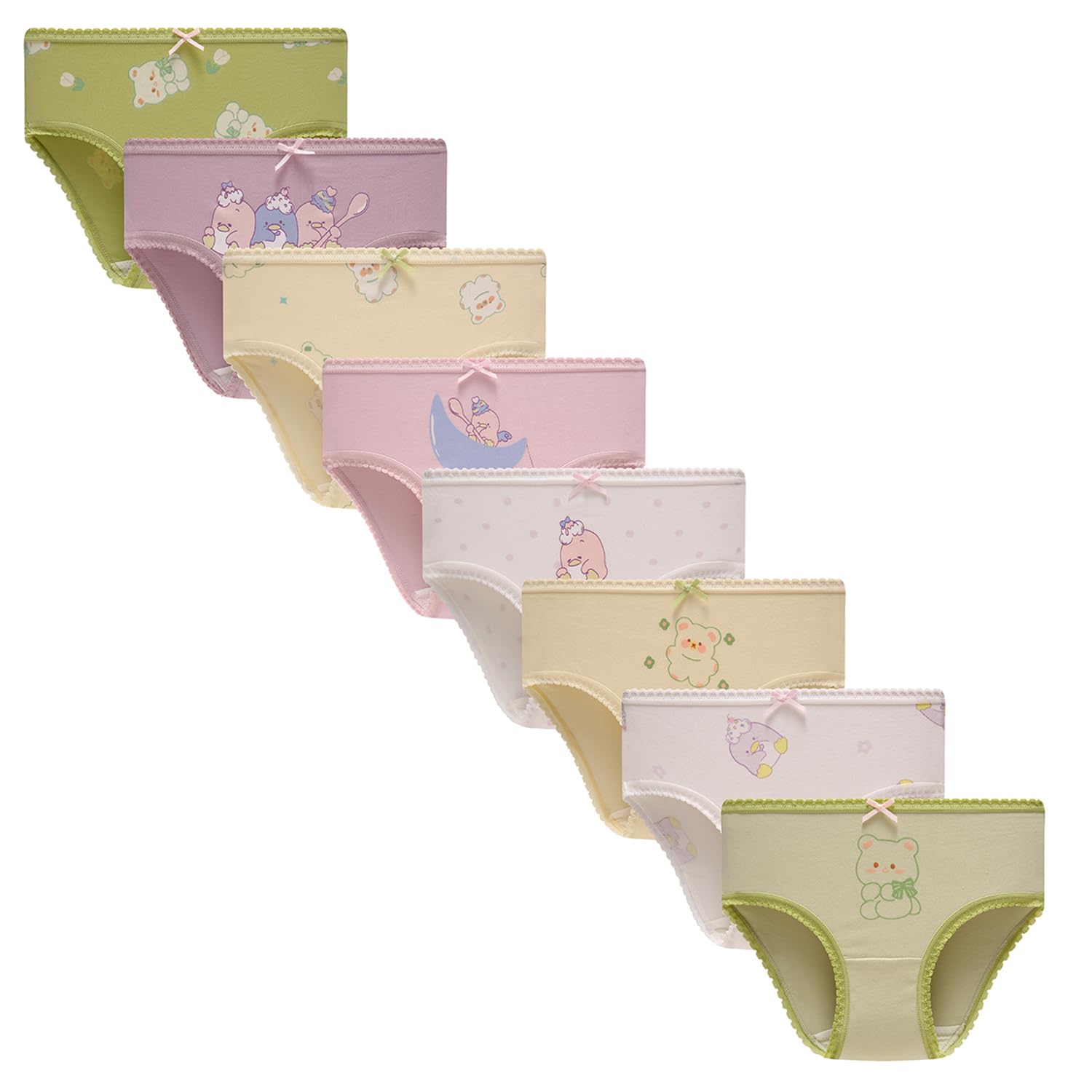 benetia Girls' Underwear Soft Cotton 6-8 Pack