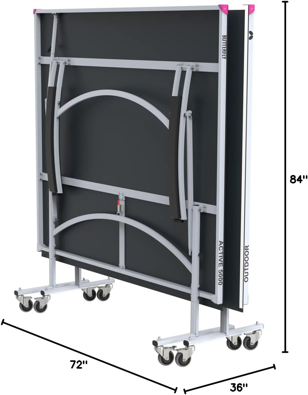 Butterfly Active 5000 Outdoor | Weatherproof Top - Withstands Any Environment | Leave Outdoors Year-Round | Quick Assembly | Regulation 6" Net Set Included | Warranty: Top = 10-Year & Frame = 3-Year
