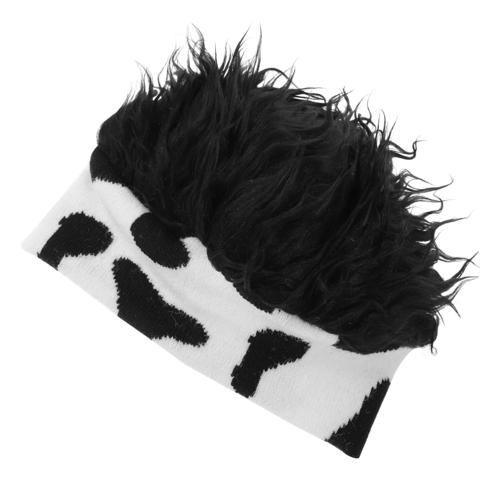 GALPADA Men's Skull Cap Beanie Stylish Wig Hat Funny Cap Casual Knitted Hat for Outdoor