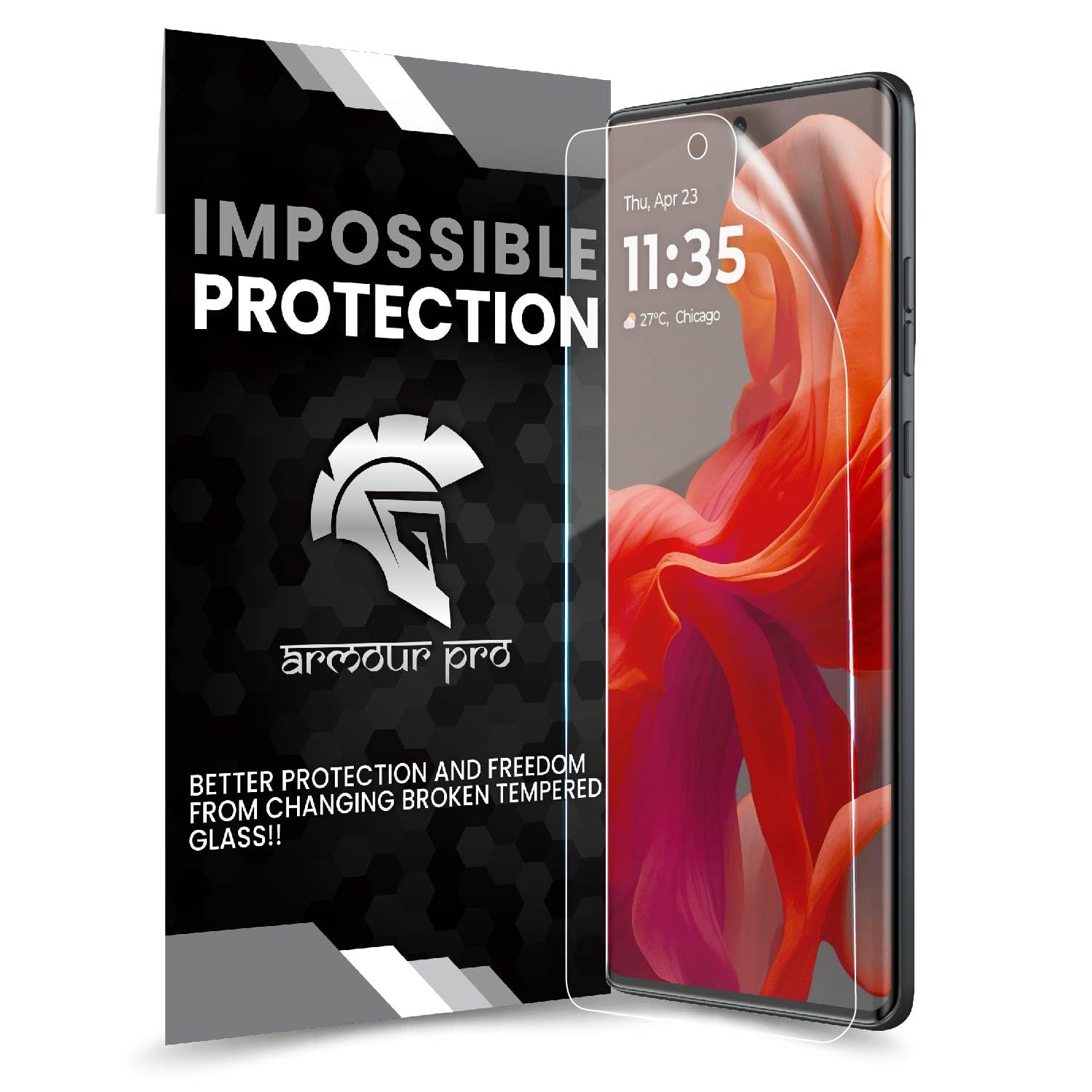 ArmourPro Plastic Screen Protector For Motorola G85 5G Smartphone-Nano Fiber Unbreakable Membrane Case Friendly Full Edge To Edge Screen Coverage & Installation Kit (Crystal Clear) (B0D989BDJJ) Amazon Price History, Amazon Price Tracker