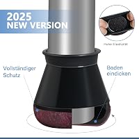 YOZON 20 db Szilikon Széklábvédő Sapka - Filc Csúsztatók Keményfa, Laminált és Csempe Padlóhoz - Fekete Kerek Bútorvédő (14-20 mm) 4