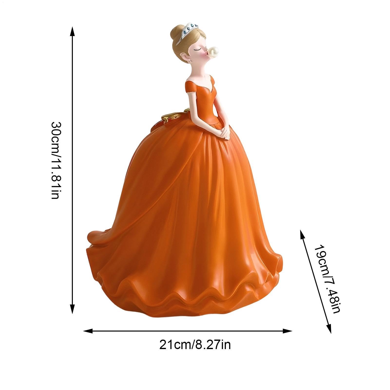 Elegancki Pojemnik Na Chusteczki Figurka Księżniczki W Powiewnej Sukience