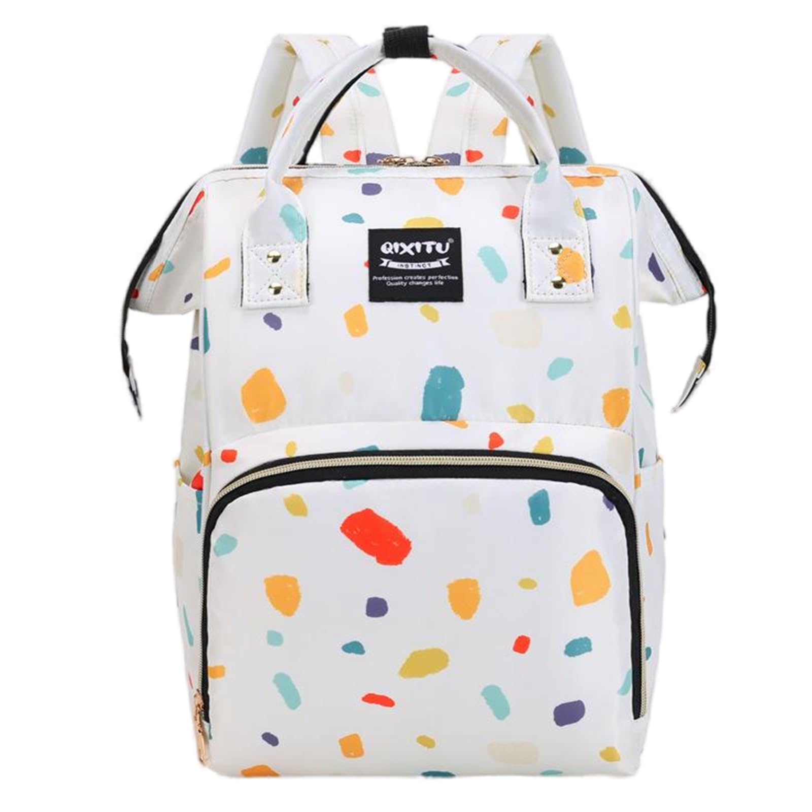 ONOODE 24L Unsex Diaper Backpack Bag Mommy Bag, Large Capacity Bottle Holder Fashionable Multi-functional Painting Backpack, Travel Essentials Baby Tote, Stroller Straps & Pacifier Case - Unisex