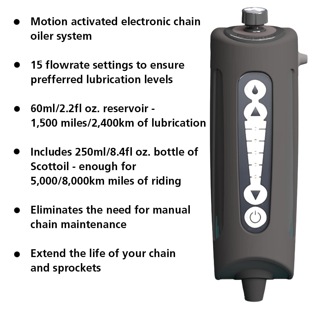 Scottoiler xSystem 3.0+ - Olio elettronico per catena con controllo tramite app Bluetooth incluso Scottoil All Climate Biodegradable Green