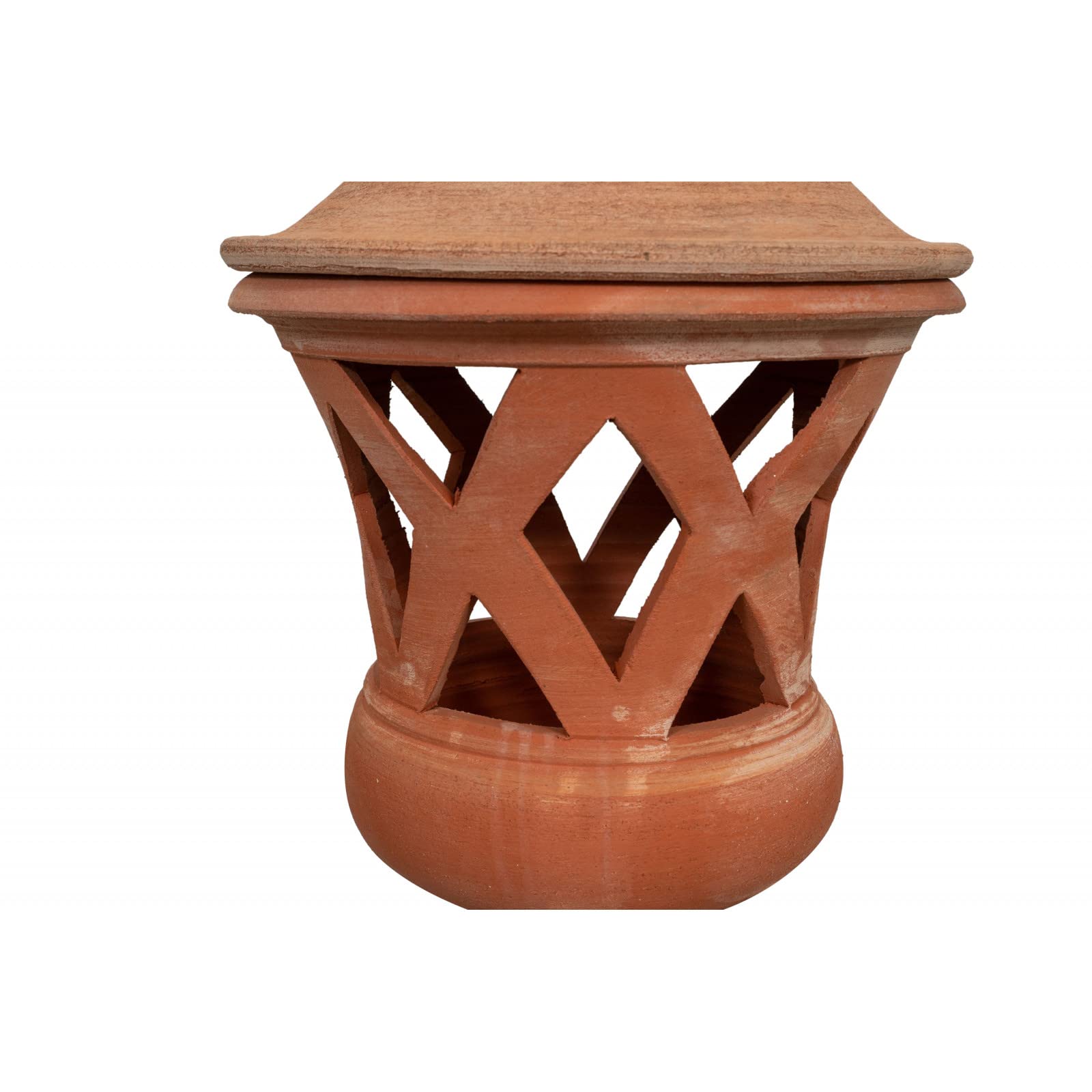 Farol De Terracota De 49x21x11 Cm | Portavelas Artesanal Italiano Para Jardín Y Exterior