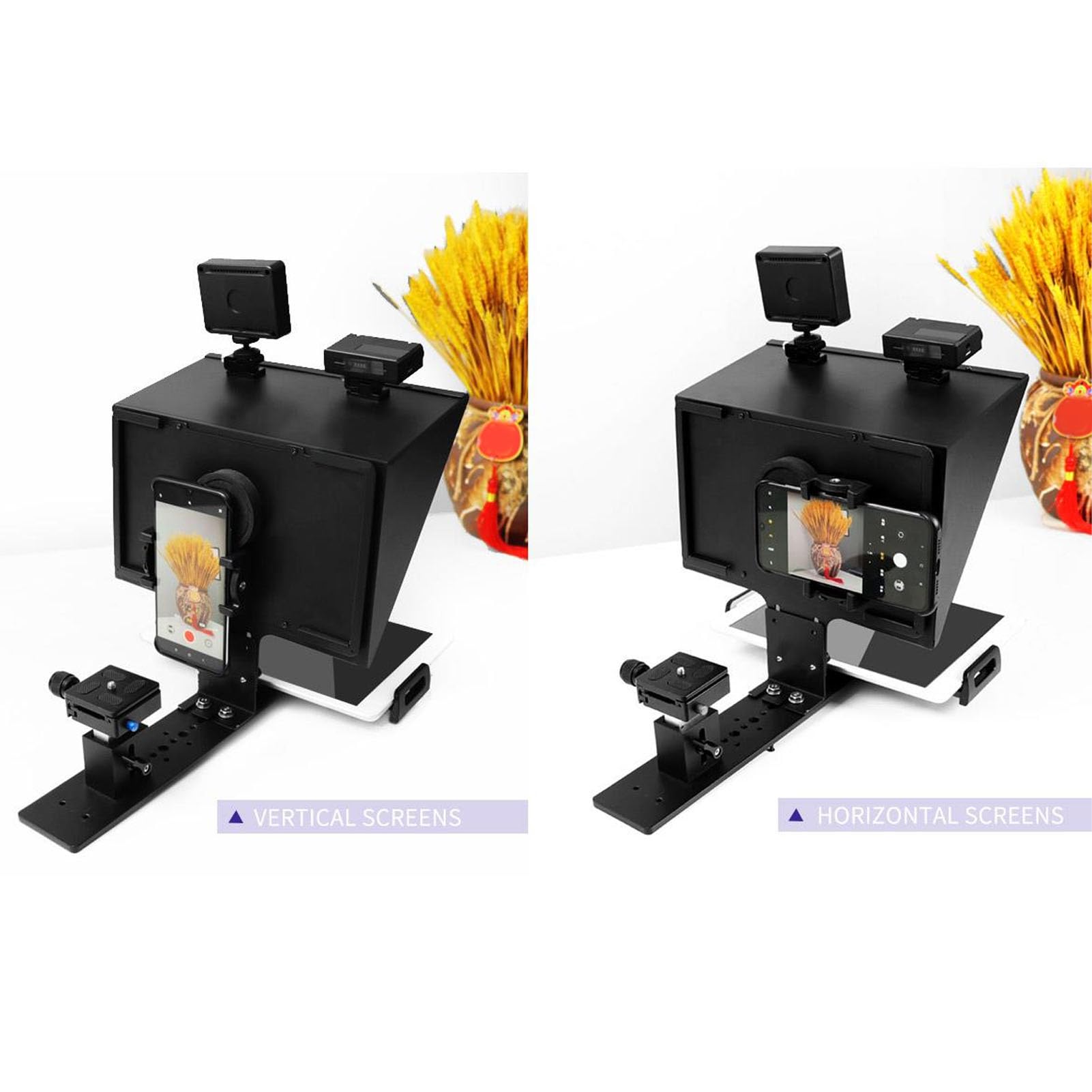 do 14-calowego Telepromptera TP13A, Szerokokątny Składany Pilot Zdalnego Sterowania i Połączenie Bluetooth, do Tabletów Smartfonów DSLR Nauczanie online...