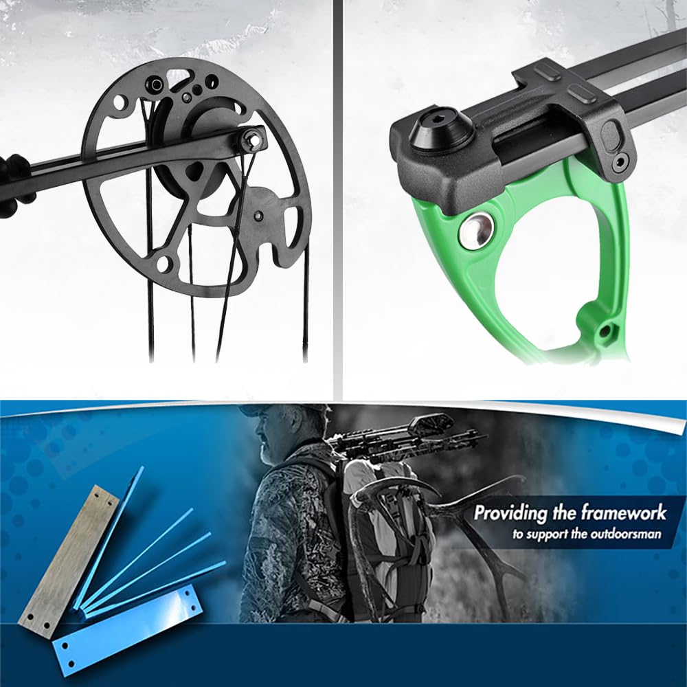 Set Arco Compound Ambidestro 0-70lbs regolabile Arco da tiro Arco da caccia Arco compound per principianti professionale adulti Kit arco compound Arco da tiro con frecce Compound bow RH/LH