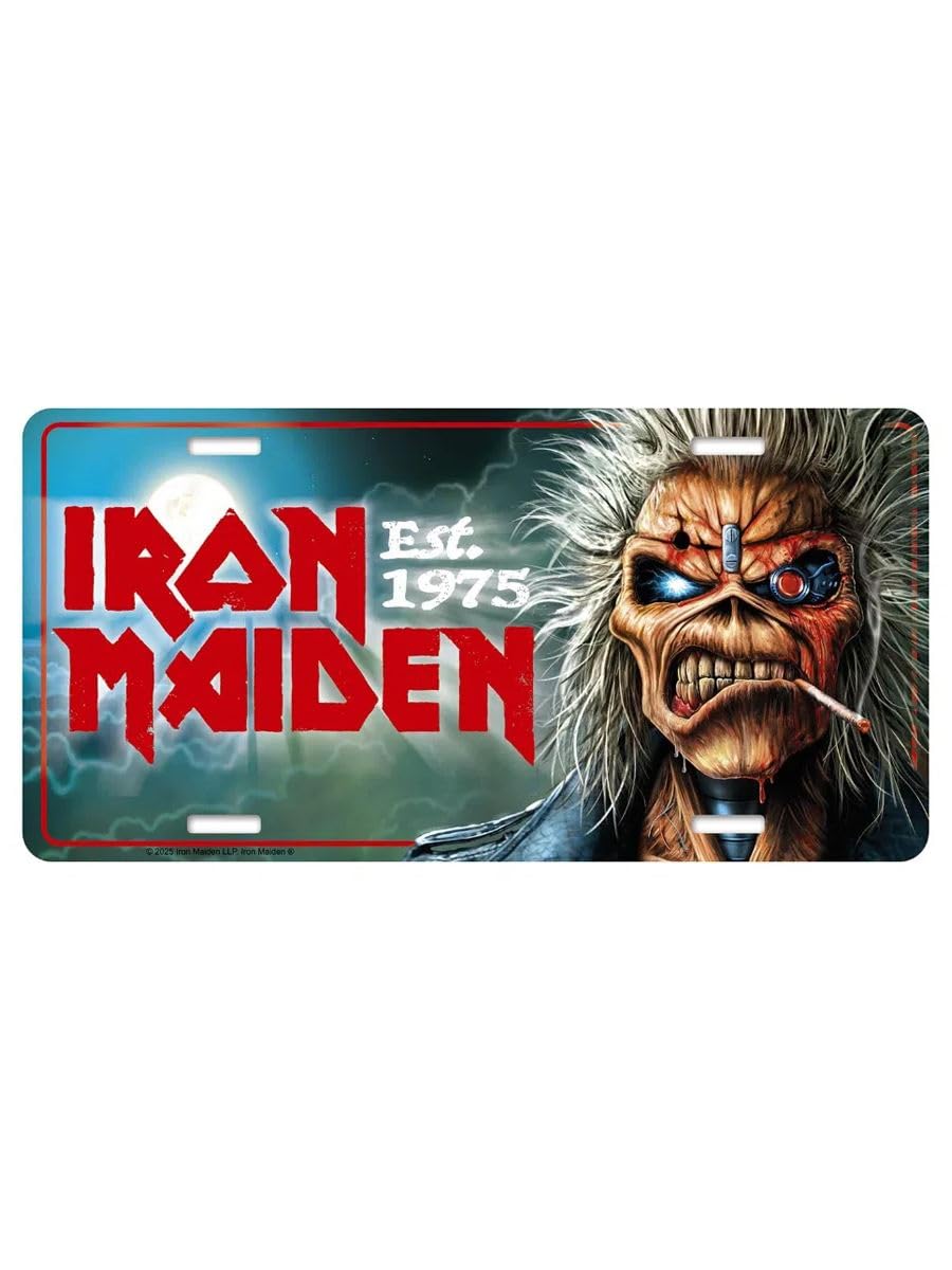 Razamataz Multicolour Iron Maiden Est 1975 American Style Number Plate
