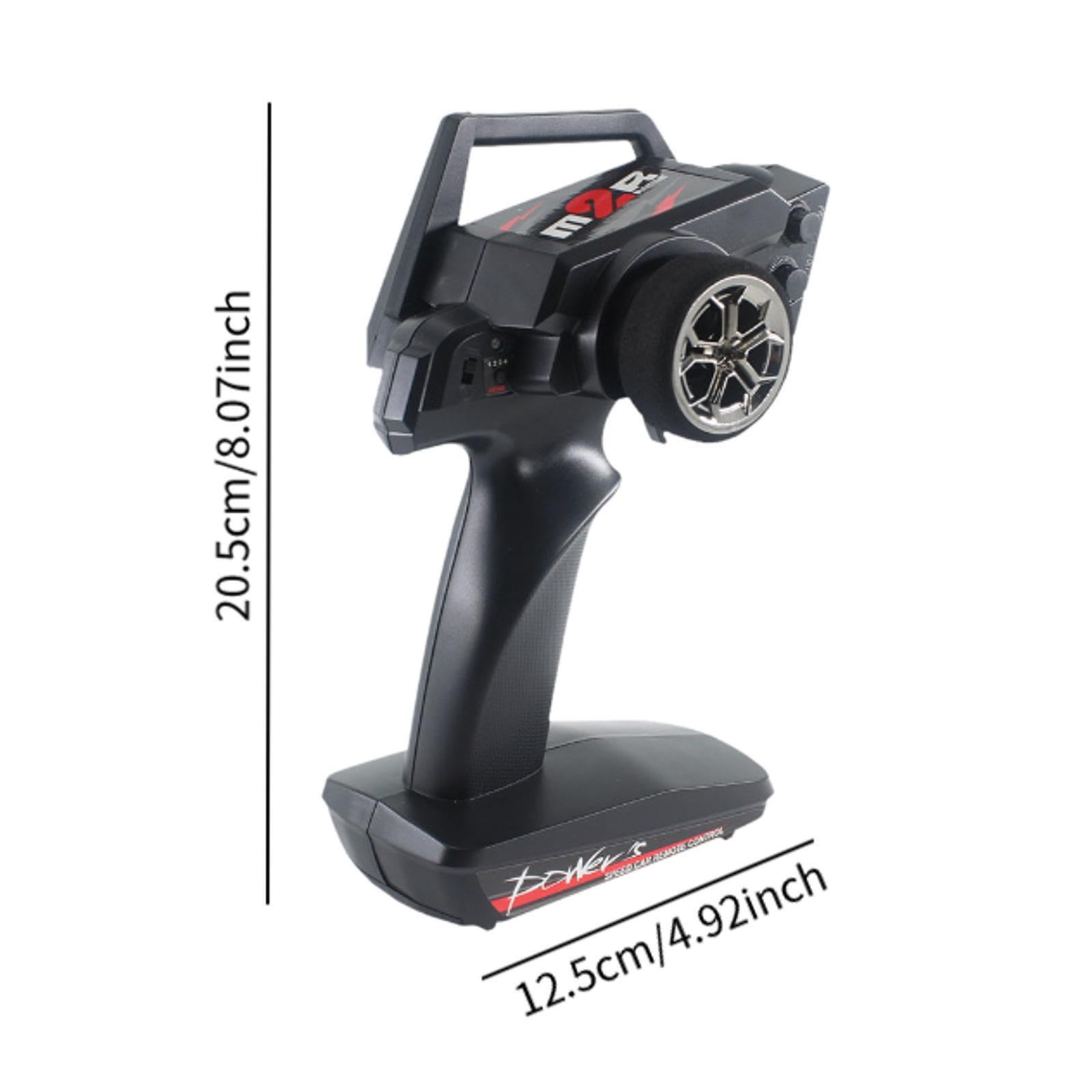 Control remoto para coche RC, transmisor RC de alto rendimiento de 4 canales para piezas coche 1/12, rendimiento confiable, Para carrera control mejorada, pieza repuesto electrónica