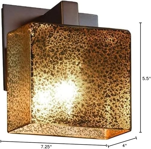Miniatura 3 de FSN-8931-55-MROR-DBRZ Justice Design Group - Fusion - Soporte modular de 1 luz - Rectángulo - Acabado en bronce oscuro con pantalla de vidrio de