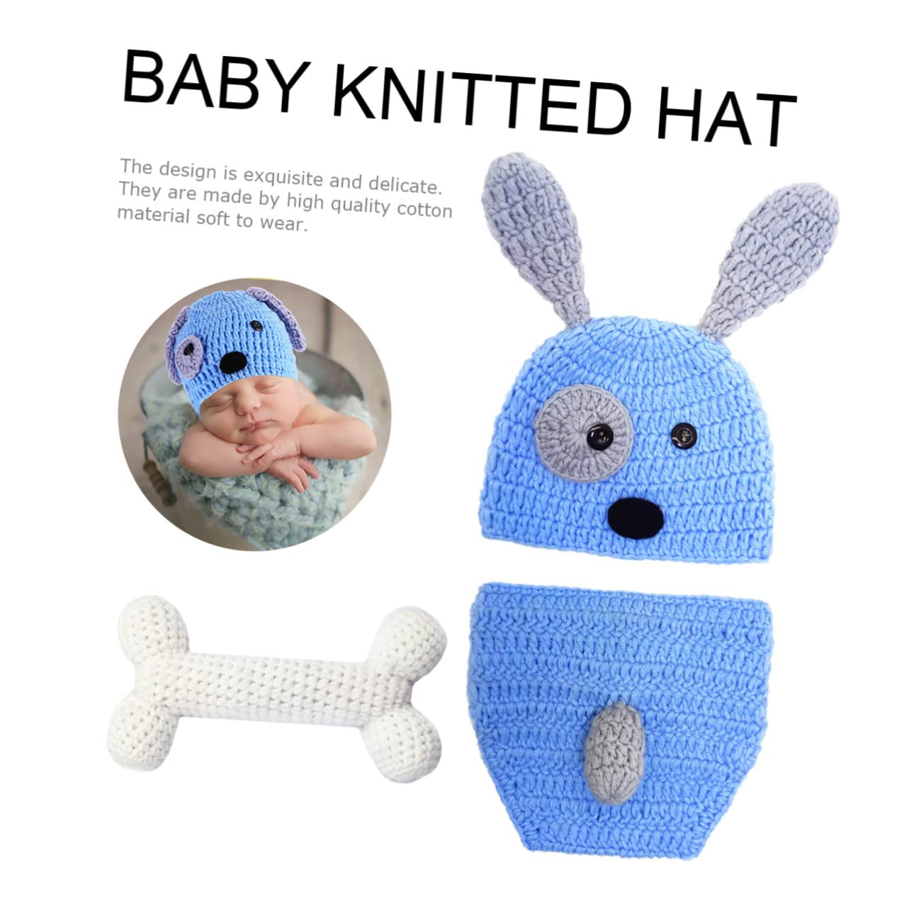 Beavorty Conjunto Fotografía Para Bebés Mano De Incluye Sombrero Cortos Y Accesorios Adorables Para Recién Nacidos