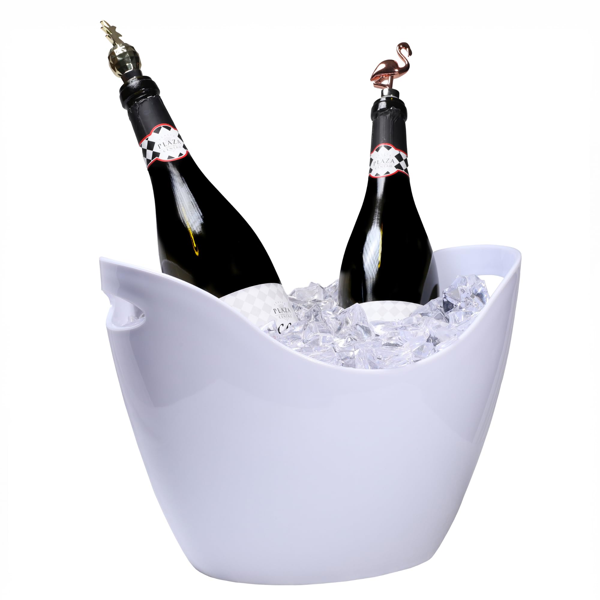 Bar@Drinkstuff White Drinks Pail 10L – Plastic Wine & Beer Bottle Cooler For Parties
