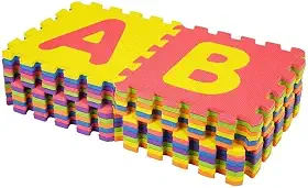 Kit 10 Tapetes Tatames 30 x 30 Coloridos Eva Bebe Números e Alfabeto Letras Emborrachado De Encaixe Infantil