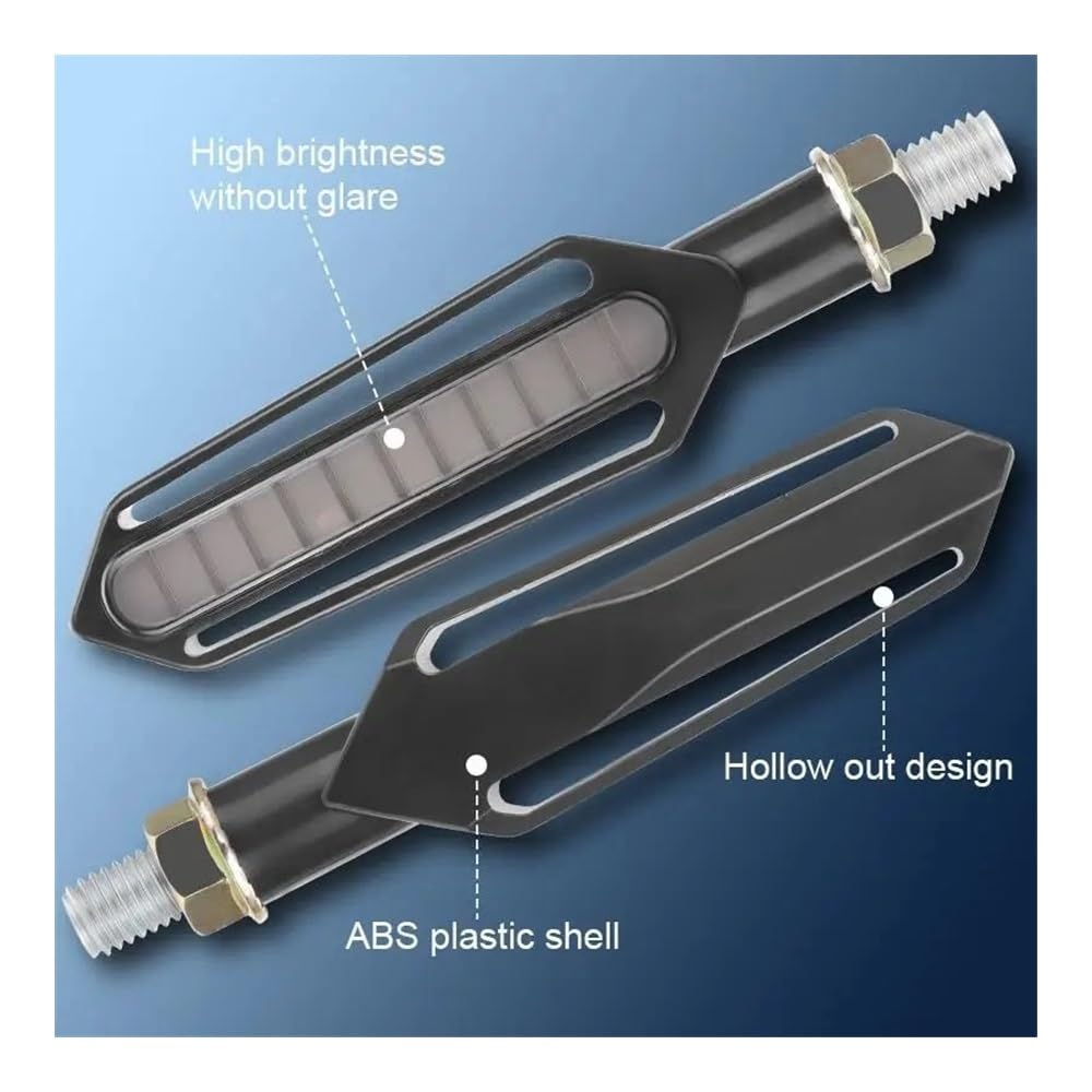 2/4pcs Moto LED Indicatori Di Direzione 10mm Luce Posteriore Che Scorre Lampada Segnalazione Lampeggiatore Lampeggiante Per Luminosi Moto Lampeggiano Indicatori