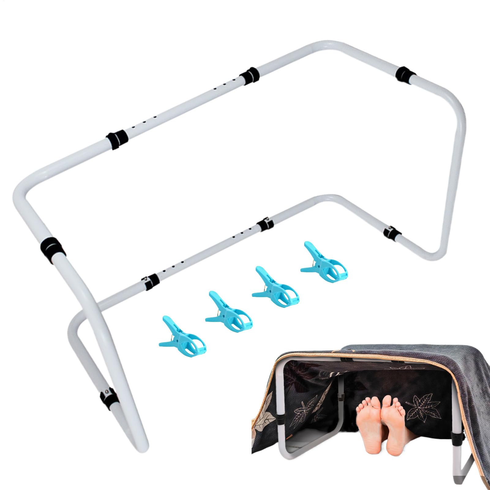 Elevador de Sábanas para Extremidades Herramienta Ajustable de Acero al | Accesorios para Barandillas de Cama Hospitalaria, Ayuda para Elevar Mantas para Familiares y J