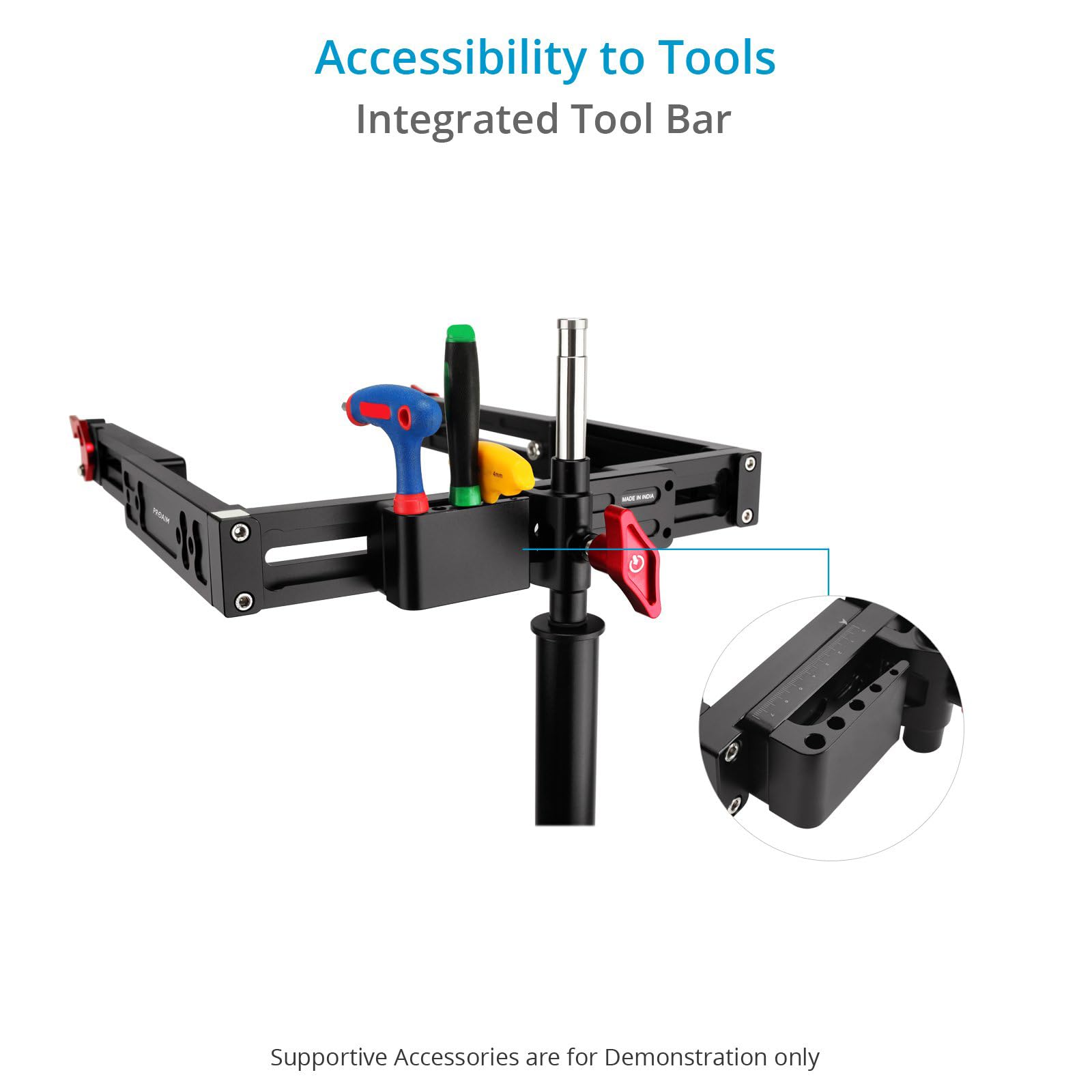 PROAIM Support d'accueil Universel pour cardans de caméra à 3 Axes, 30 kg | Reposez votre gimbal en sécurité. Support réglable compatible avec tout gimbal 3 axes et tout C-Stand.