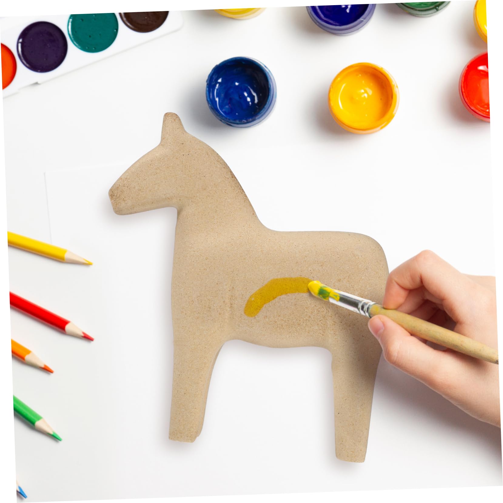 TEHAUX 3 Set Statua Del Cavallo Roba Da Poster Corsa Rodeo Decorazioni Per Bomboniere Gicos Forniture Fai Da Te Per Artigianato in Legno Fai Da Te Di Legno 2 Pezzi * 3