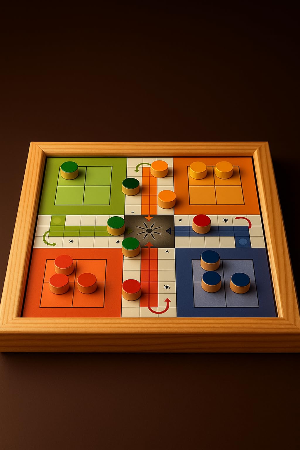 - Wooden Board Game 2-in-1 – Ludo & Snakes & Ladders | Handcrafted Sheesham Wood Game for Kids & Adults | Family Indoor Fun with Pawns & Dice | Classic Premium Game Set”