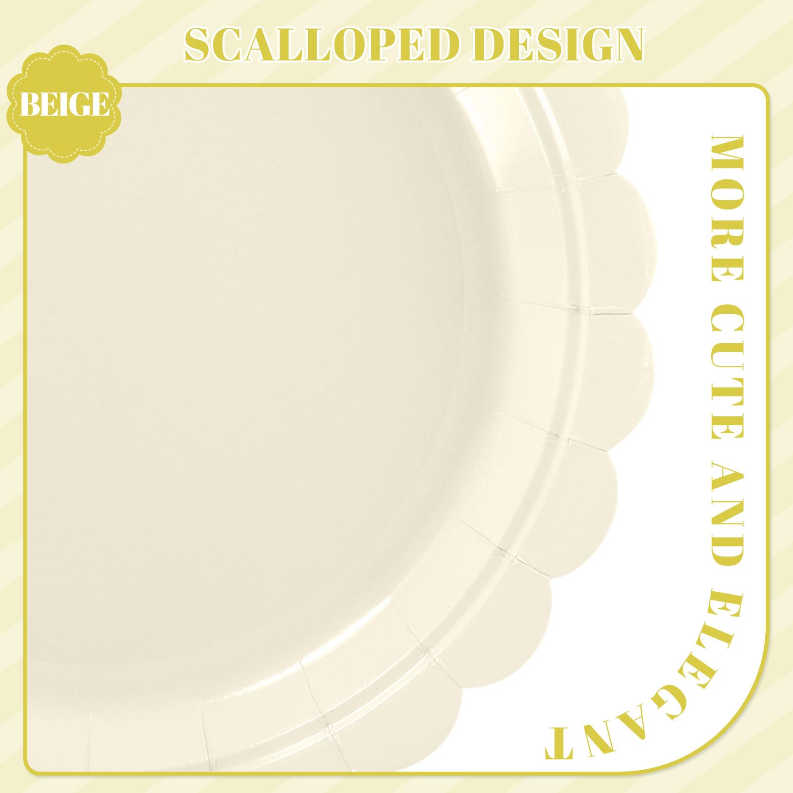NatNarr Ivory Paper Plates - 30 Pack -3