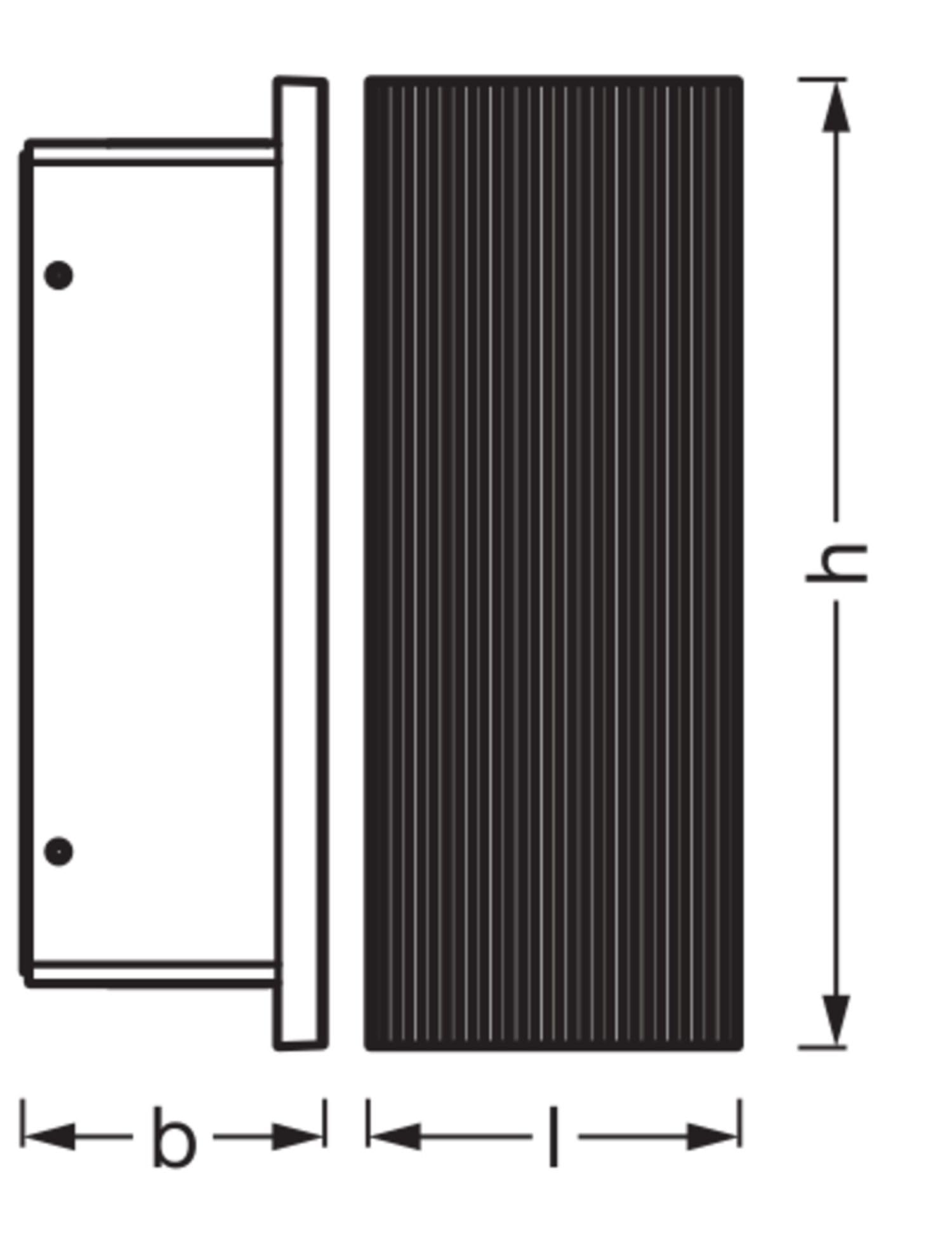Licht-Erlebnisse LED Wandleuchte Up Down Aluminium Dunkelgrau 3000 K IP54 Haus Balkon gemütlich H:18.4 cm elegant Wandlampe Außen