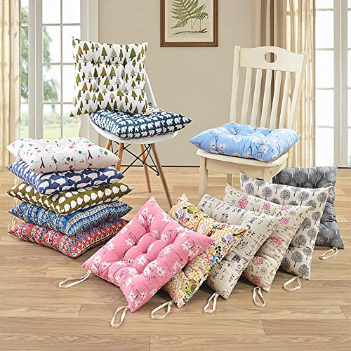 Coussins de chaise de salle à manger lavables en machine avec liens