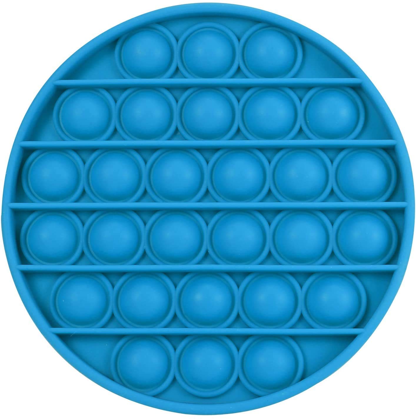 Aspect Push Pop Bubble Fidget Sensory Toy, Pop Pop Fidget Toy Gifts for Boys and Girls, Stress Relief and Anti-Anxiety Tools for Kids and Adult (ROUND BLUE)