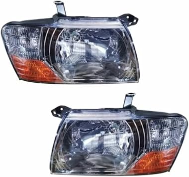 Car Led Headlight Assembly Compatible With Mitsubishi Pajero V73 2001-12 DRL Daytime Running Light Turn Signal 2pcs08-12 pair