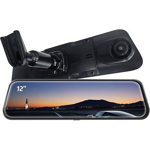 Pelsee Bracket for 12‘’ Mirror Dash Cam Rear View Dash Camera Mount(P12 Pro/P12 Plus/S12 Pro), Not for P12 Pro Max
