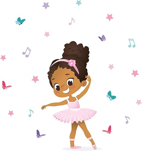 Miniatura 3 de Calcomanía de pared de bailarina negra para dormitorio de niñas mod1 - Habitaciones y pegatinas