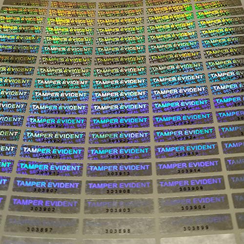 500 Pcs Tamper Evident Sticker Tamper Resistant Tape Void Tape Security Seal, with Unique Sequential Number