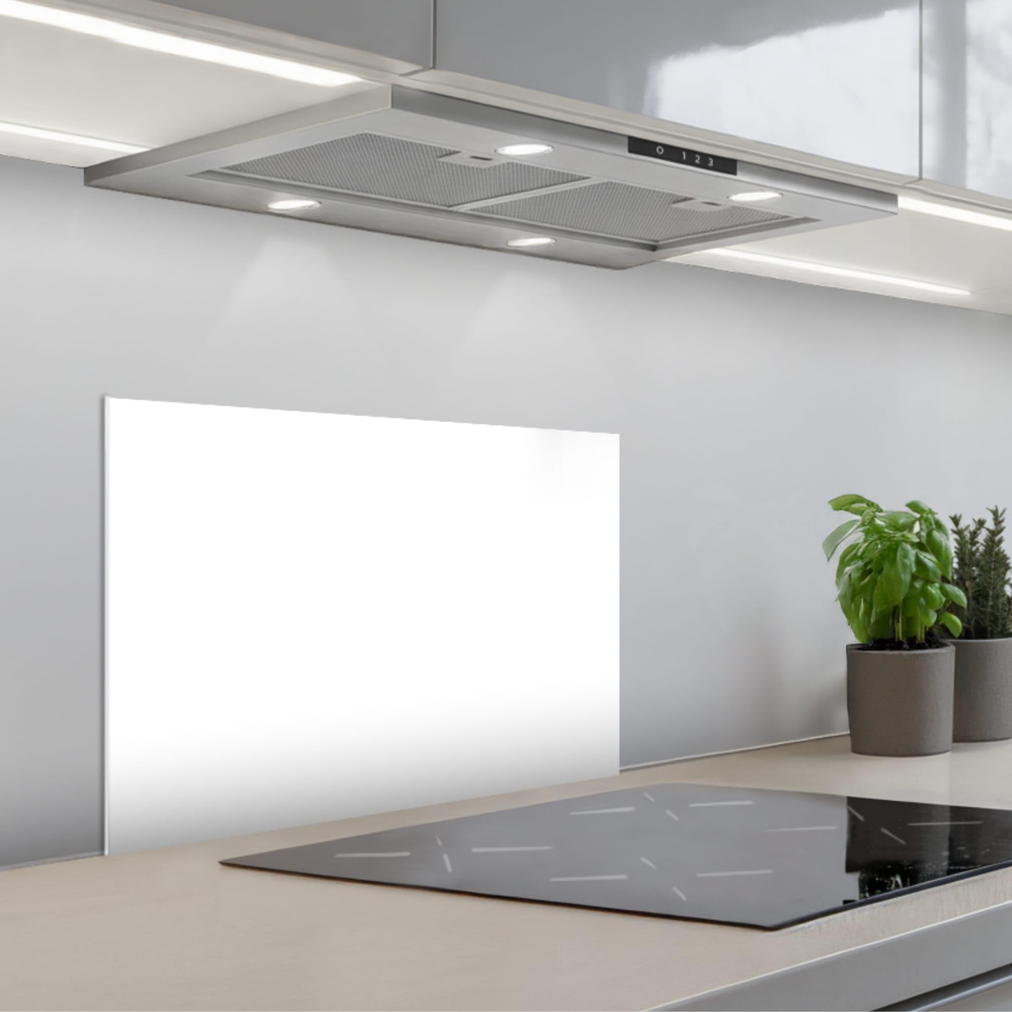 KitchenYeah© Küchenrückwand 60x40 cm Selbstklebende Kitchen Wall Protector Küchen Rückenwand Küchenfronten Küchenrückwände Küche Wand Weiß - Farben - Neutral