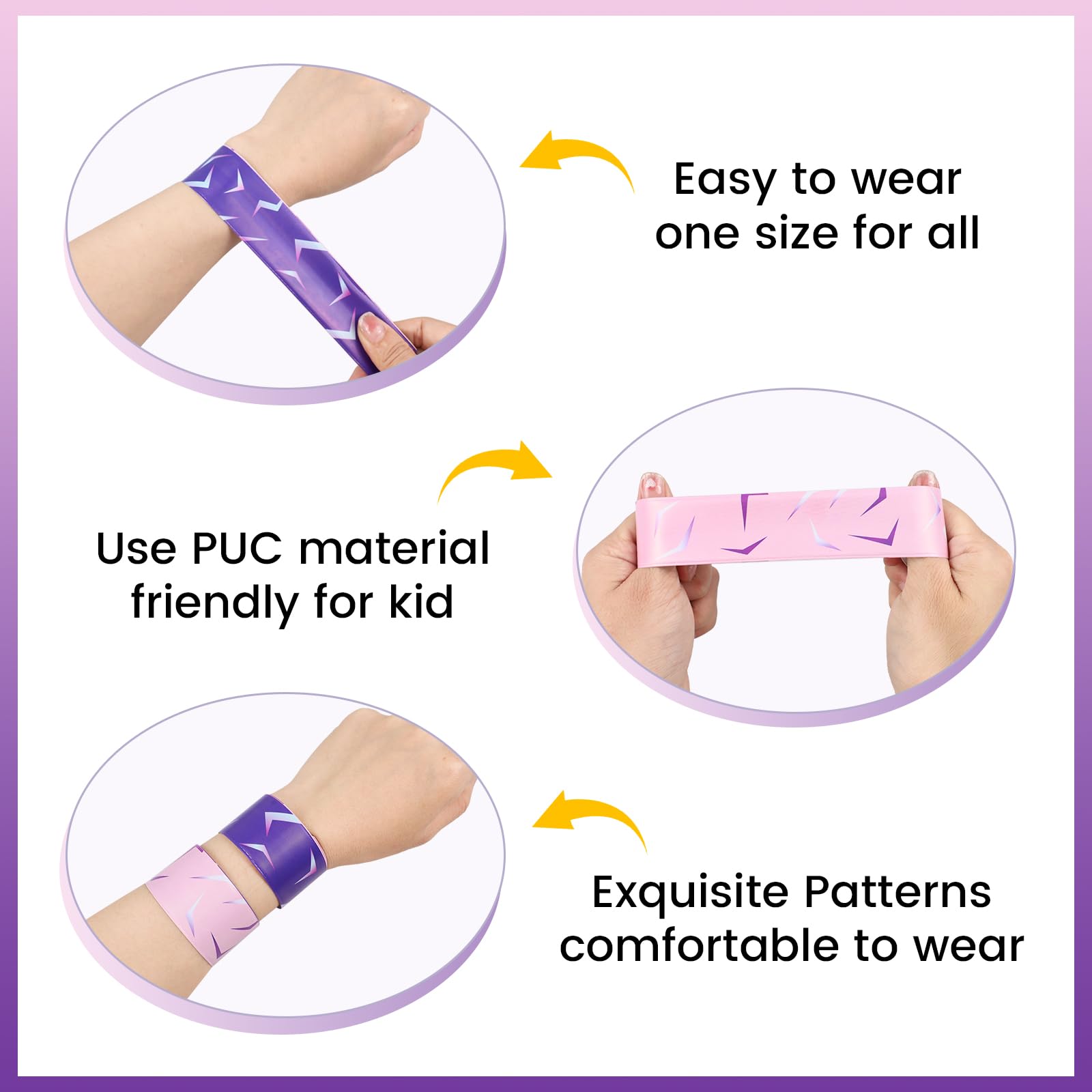KPOP Theme Slap Bracelets, KPOP Slap Wristband Set,Kpop Party Favors,Kpop Birthday Decorations for Exchanging Gifts — view 5