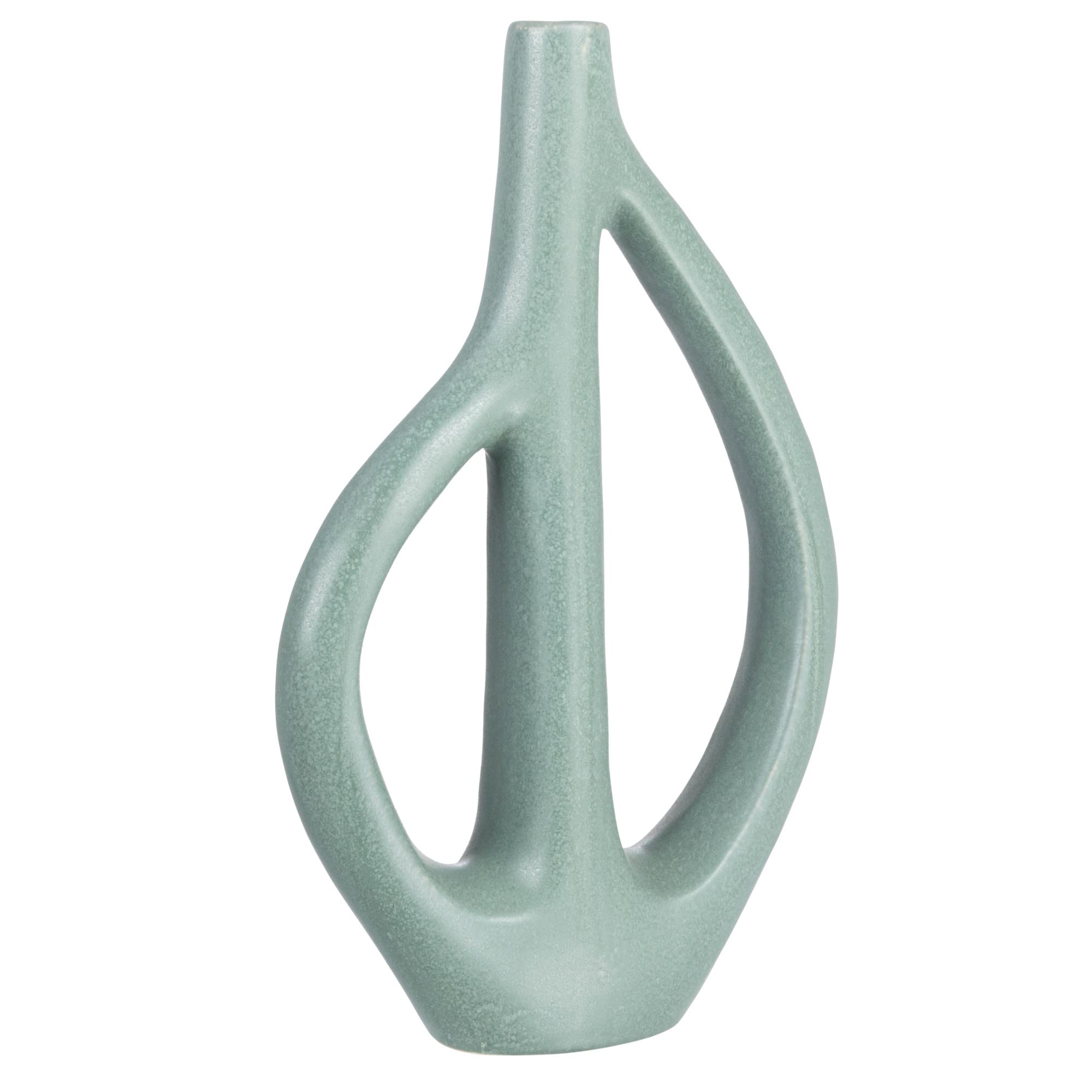 Bloomingville Matte Blue Sculptural Vase