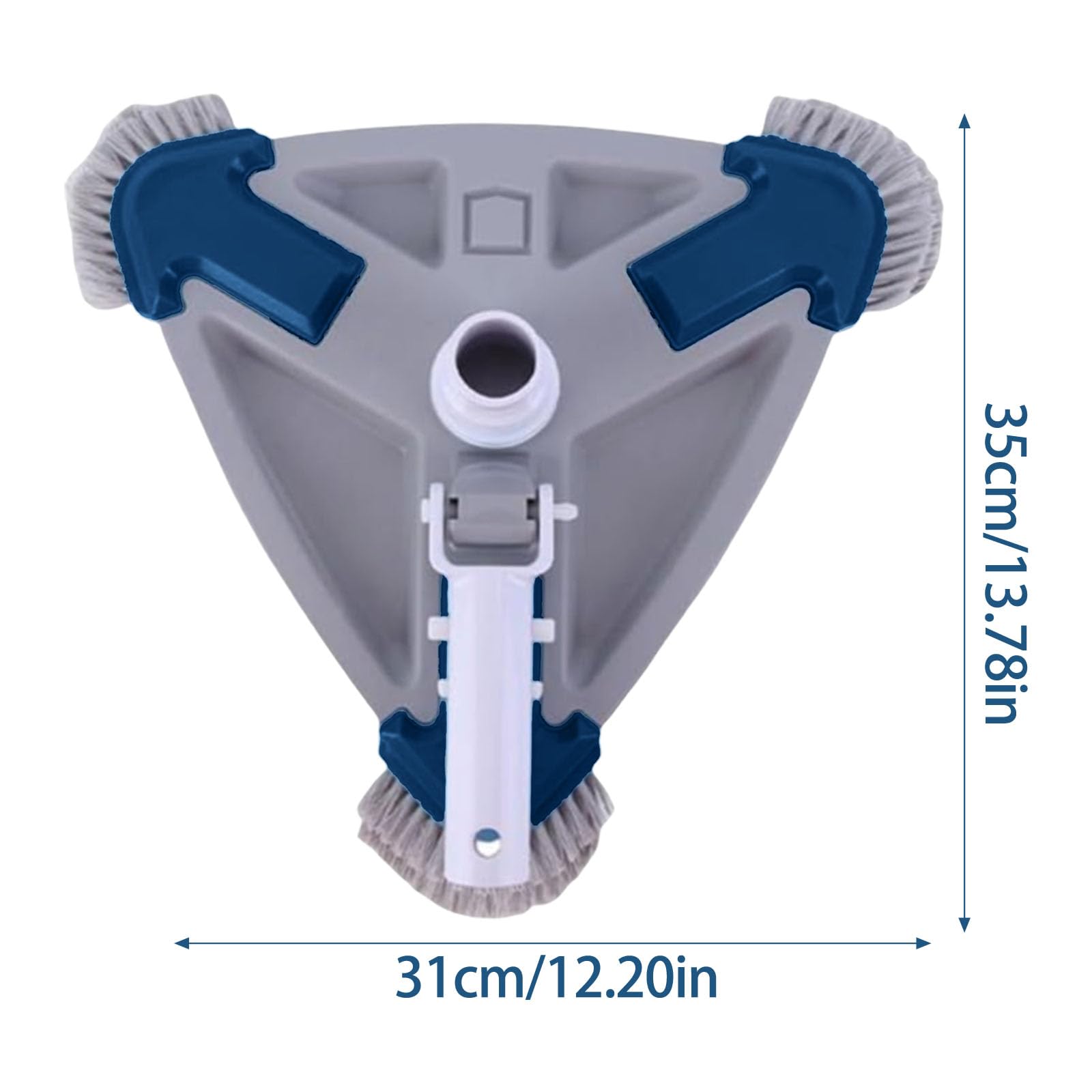 Cabezal triangular para aspiradora de piscina, cepillos para limpiar suelos de pared, cepillos de limpieza