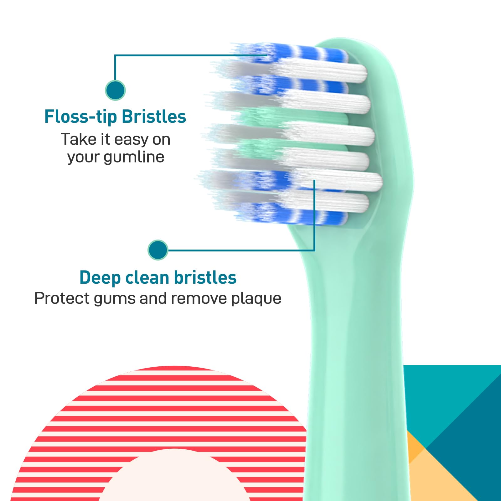 Zahnbürstenköpfe Ersatz für Colgate Hum Zahnbürste - Bürstenköpfe Ersatz für Hum Smart Akku Zahnbürste, Grün, 6 Stück