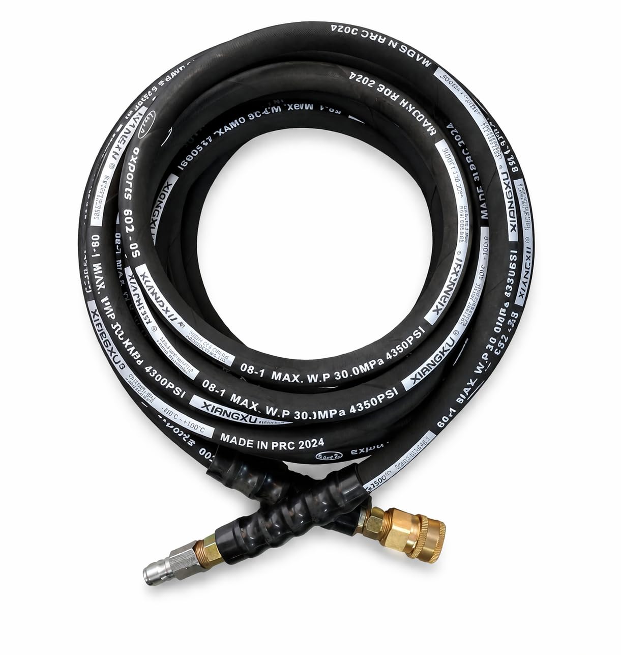 KISAN 4350 PSI 16MM Pressure Hose 10 Mtr 33 Feet with 3/8" Swivel Quick Connect for Cold/Hot Water, Kink Resistant Wire Braided, Suitable for Industrial High Heavy Pressure Machine-picture-11