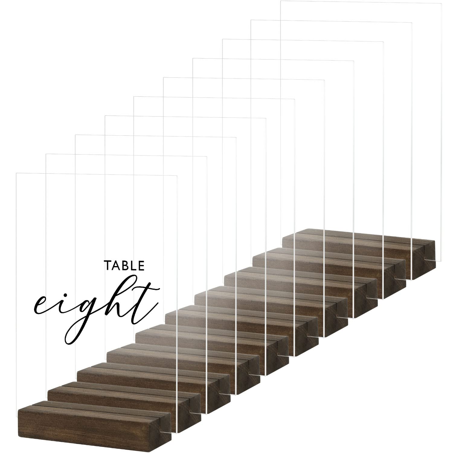 Buy 4x6 Inch Blank Acrylic Signs with Wood Stand10 Pack Clear Acrylic