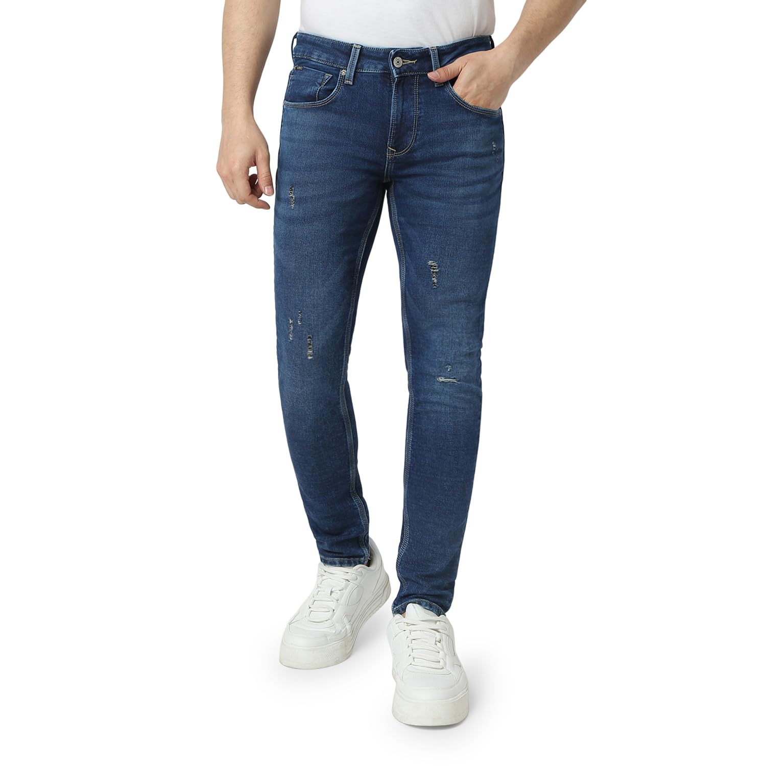 spykar Men Blue Slim Fit Low Rise Casual Jeans-picture-41