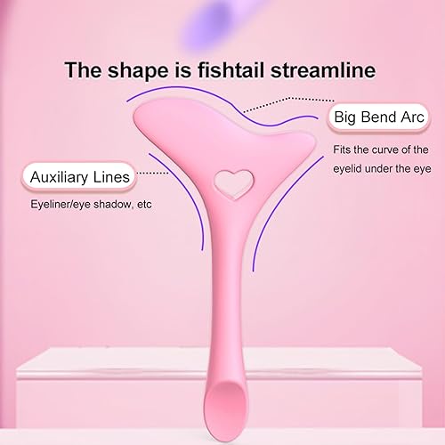 Miniatura 5 de 2 plantillas de delineador de ojos, punta alada de silicona 5 en 1 para cejas, pestañas, línea de labios, protector de rímel y almohadillas