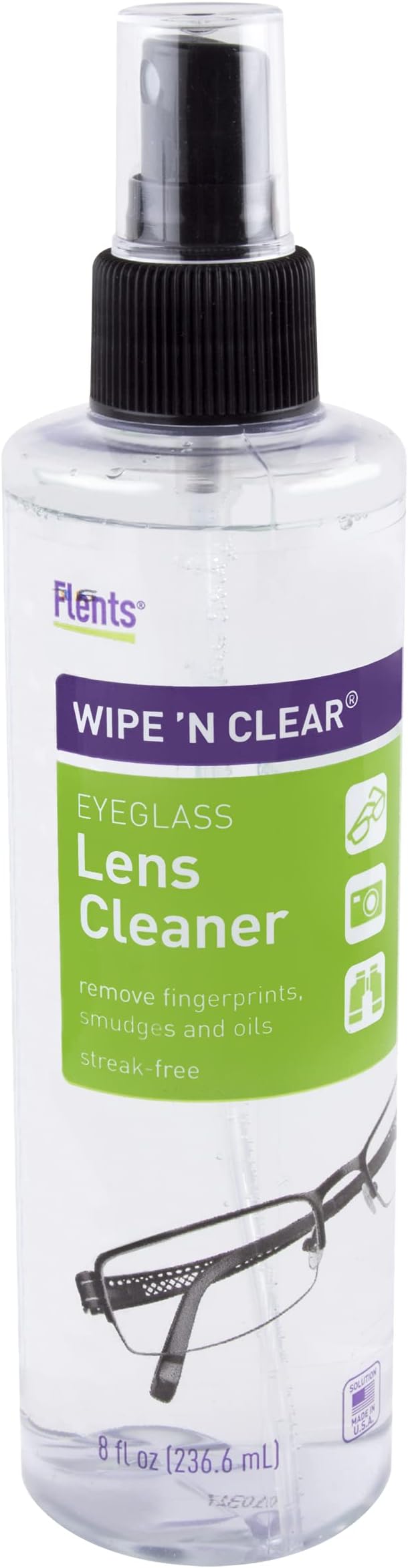 Flents Wipe N Clear Eyeglass Lens Cleaner 8 fl oz (236 ml)