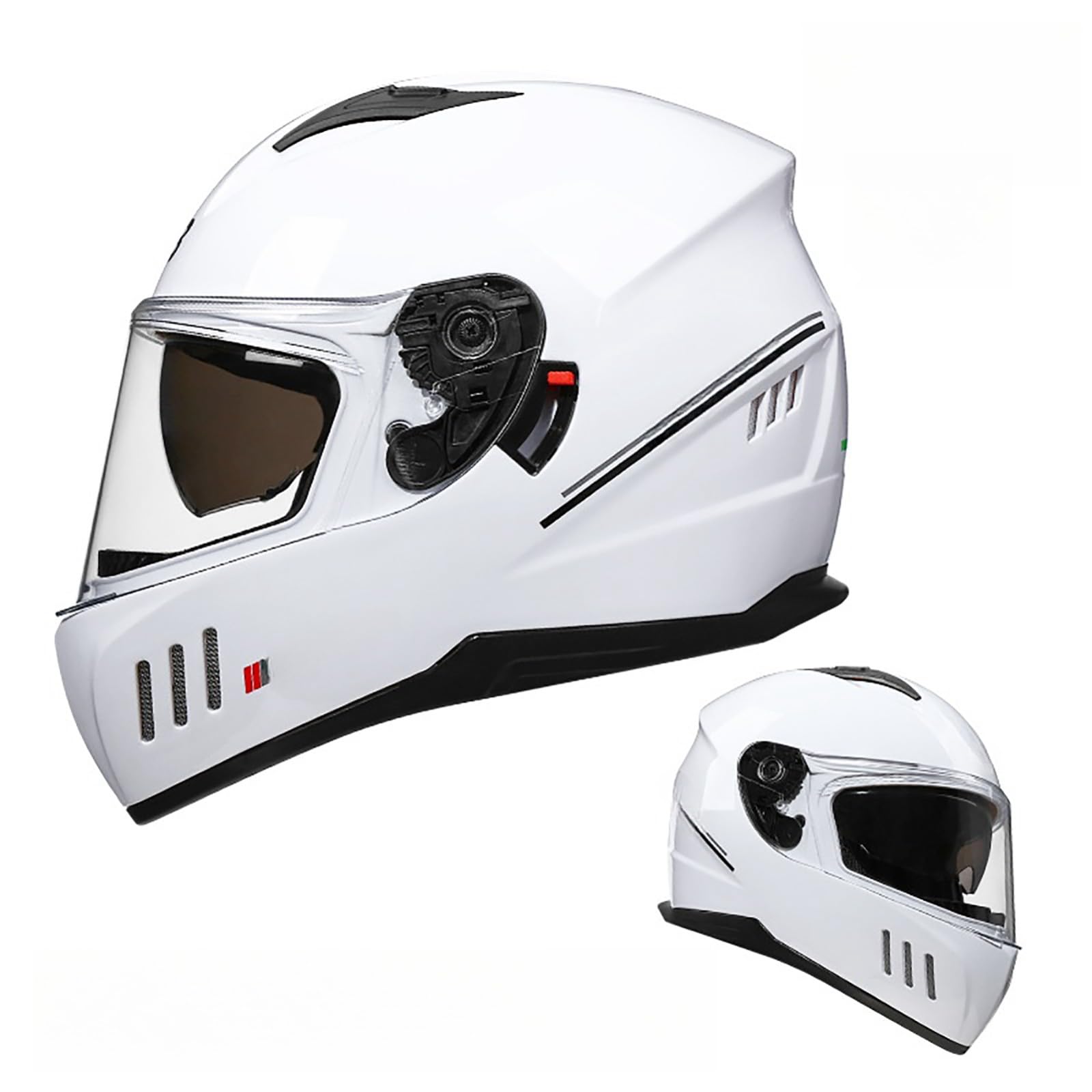 Integralny kask motocyklowy, integralny, do jazdy na rowerze, kask ochronny dla kobiet, C, rozm. L (58-59 cm)