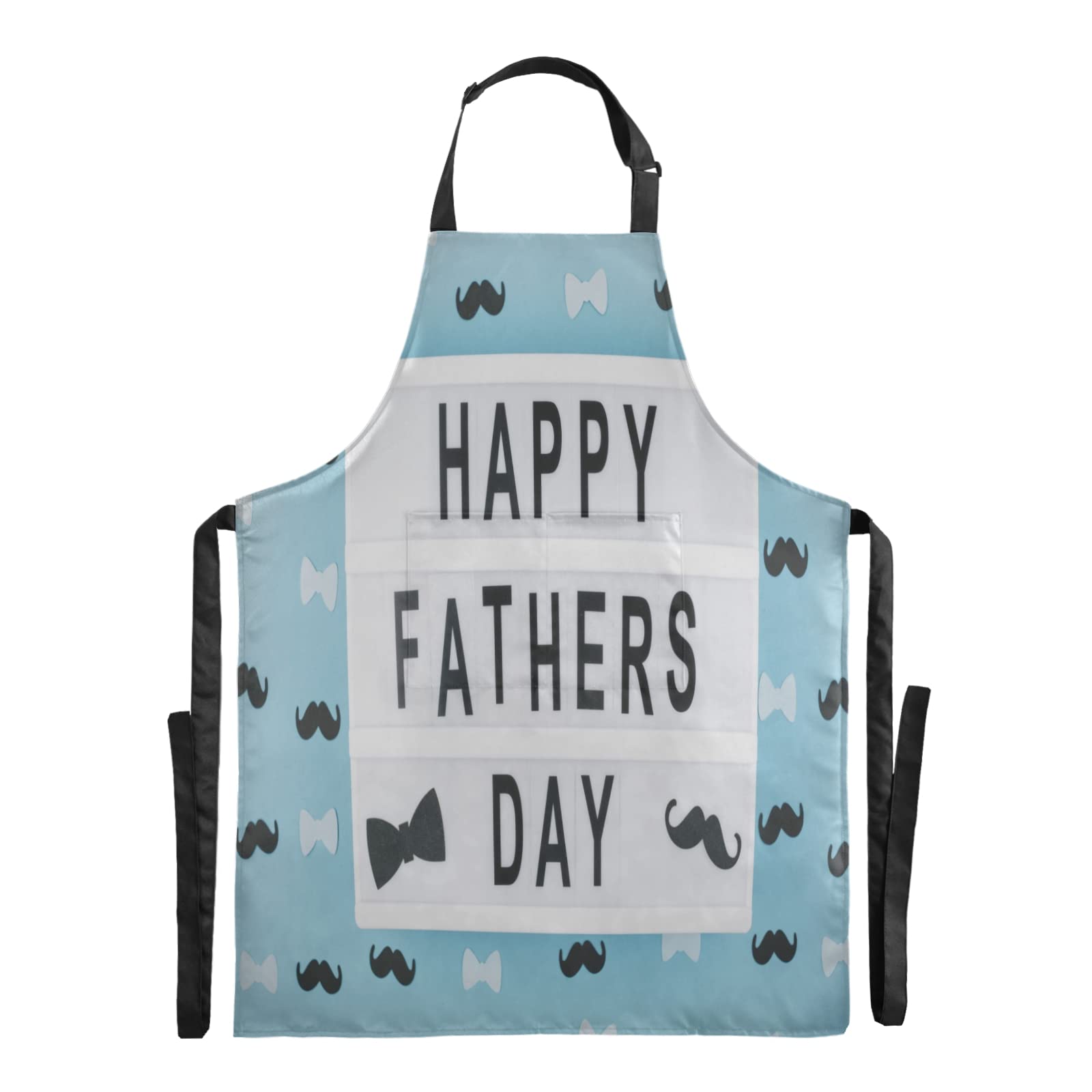 Fater's Day Pattern Bib Apron Cooking Kitchen Aprons With Adjustable Straps And 2 Pockets Water Oil Stain Resistant For BBQ Drawing Women Men Chef
