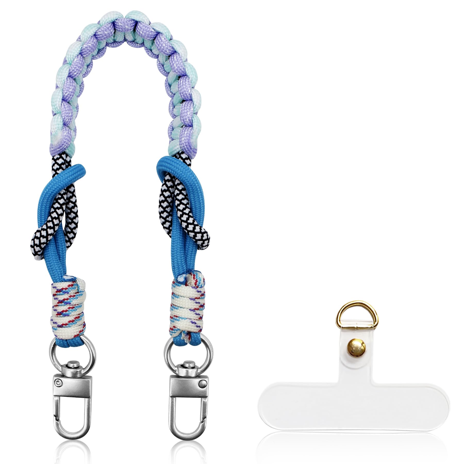 BIHRTC Phone Wristlet Strap with Built-in Keychain Tether Tab Hand Strap Phone Chain Wristlet Bracelet phone Bracelet Strap Phone Wrist Lanyard