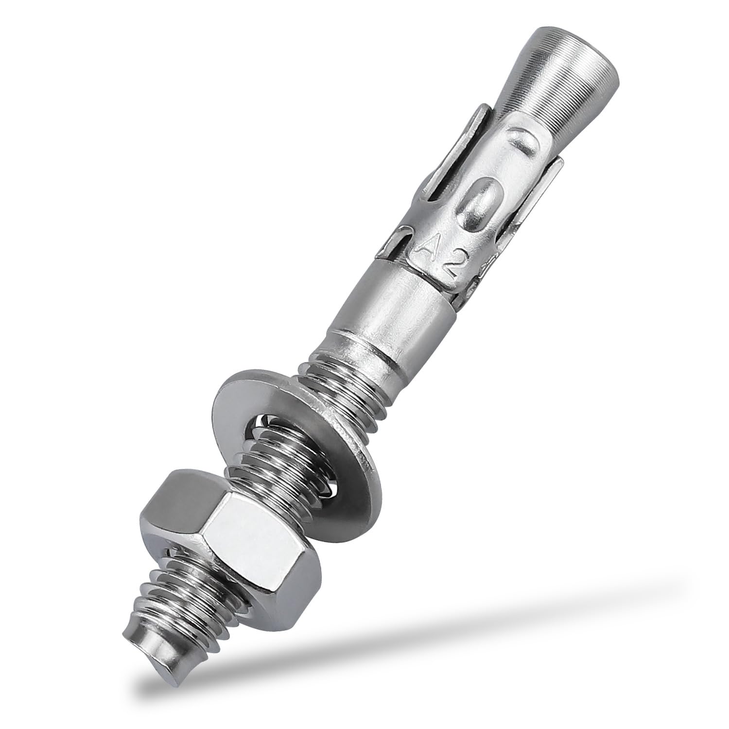 12-Pack M6-1.0 x 60 Wedge Anchors, Stainless Steel 304 (18/8), Concrete Anchor for Heavy-Duty Projects