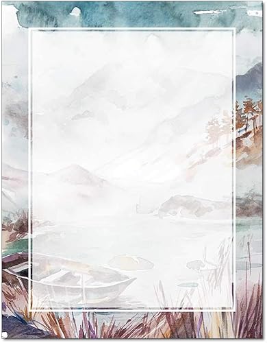 Papel para impresora láser y de inyección de tinta con membrete On the Lake (100 hojas)