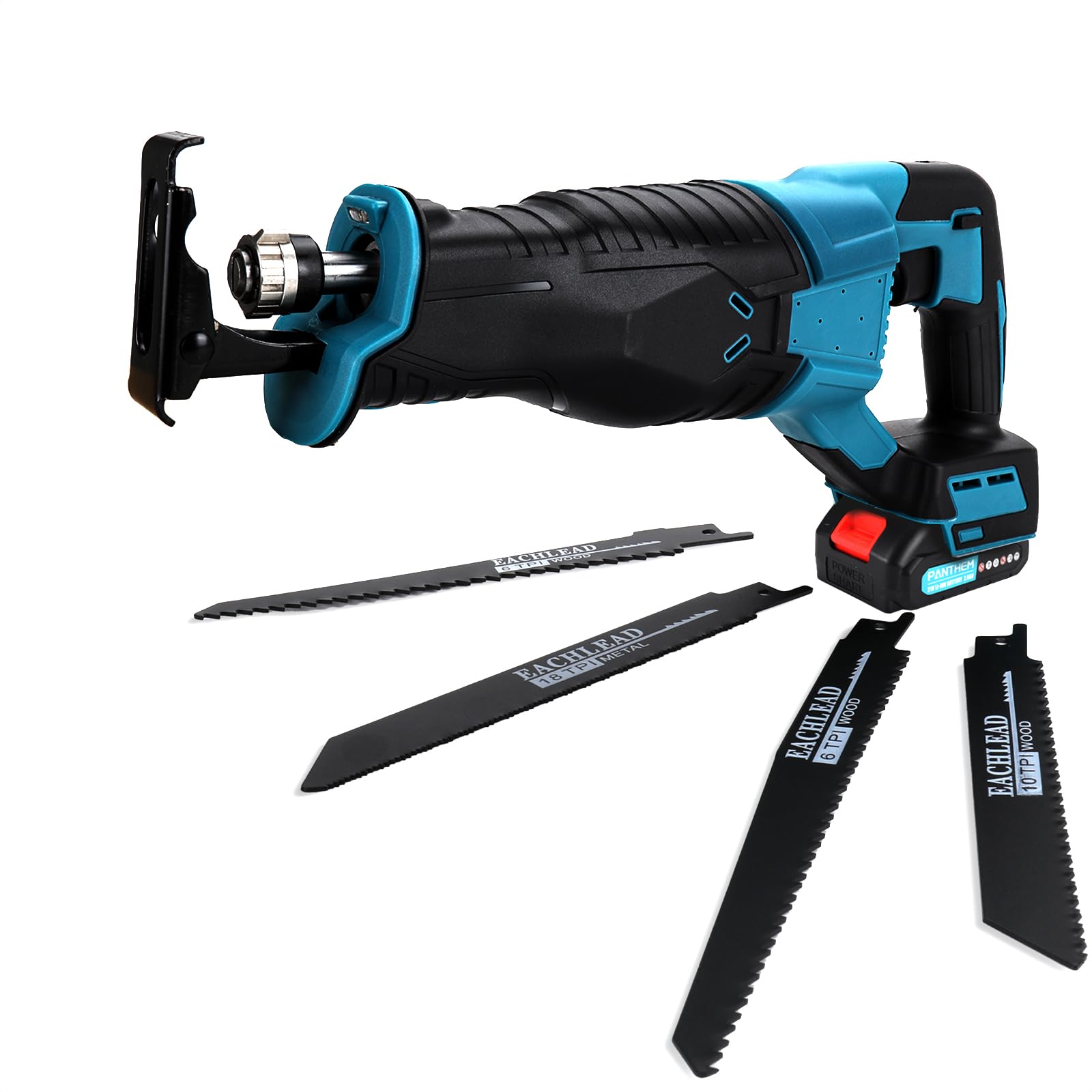 Scie sabre sans fil Makita 18V, 4 lames, 3500 tr/min, électrique variable pour bois, métal et PVC