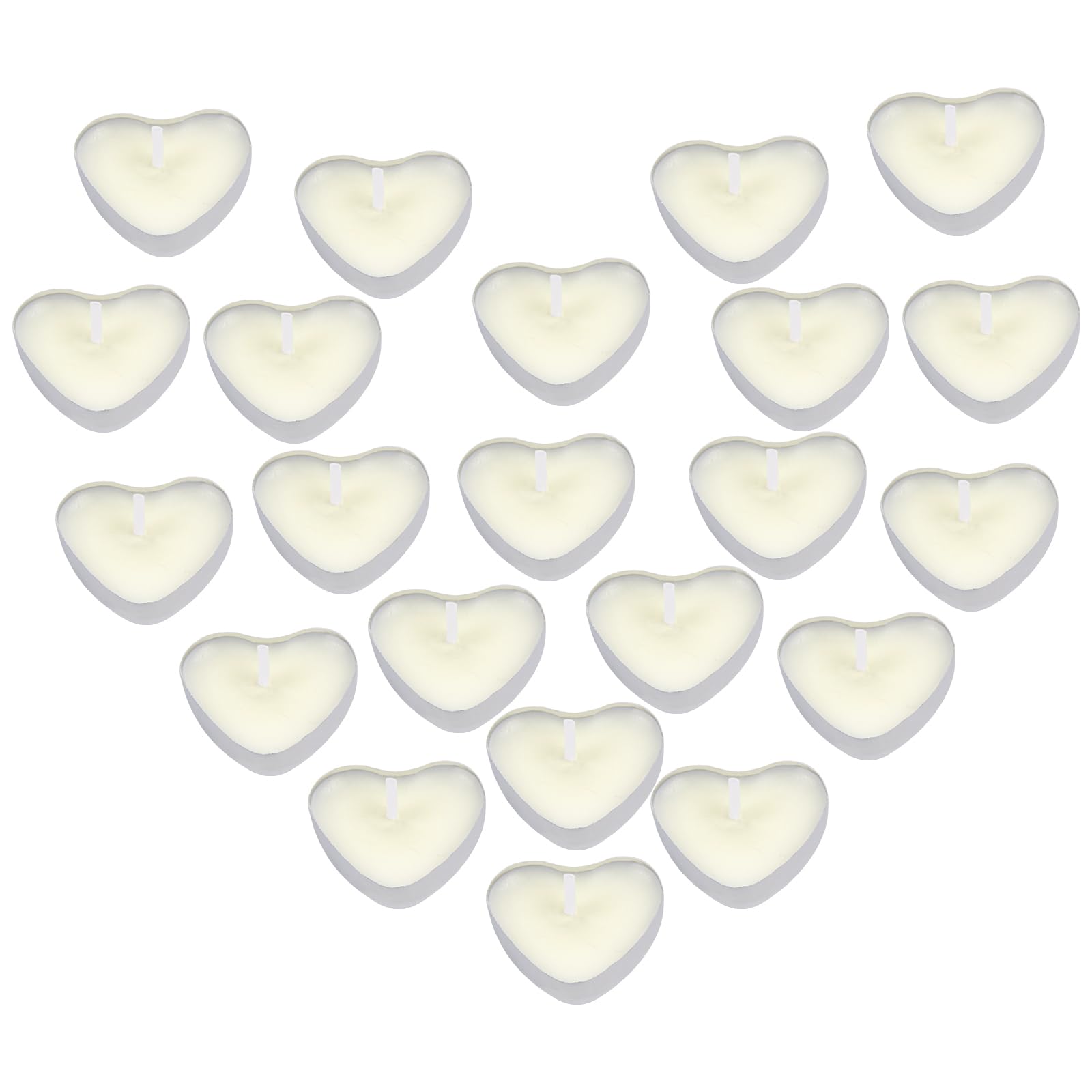 Velas de Té Decorativas - Paquete de 50 Velas Blancas, Ideal para Sorpresas Románticas, Decoración de San Valentín y Eventos Especiales, Parafina, 2 Horas de Combustión