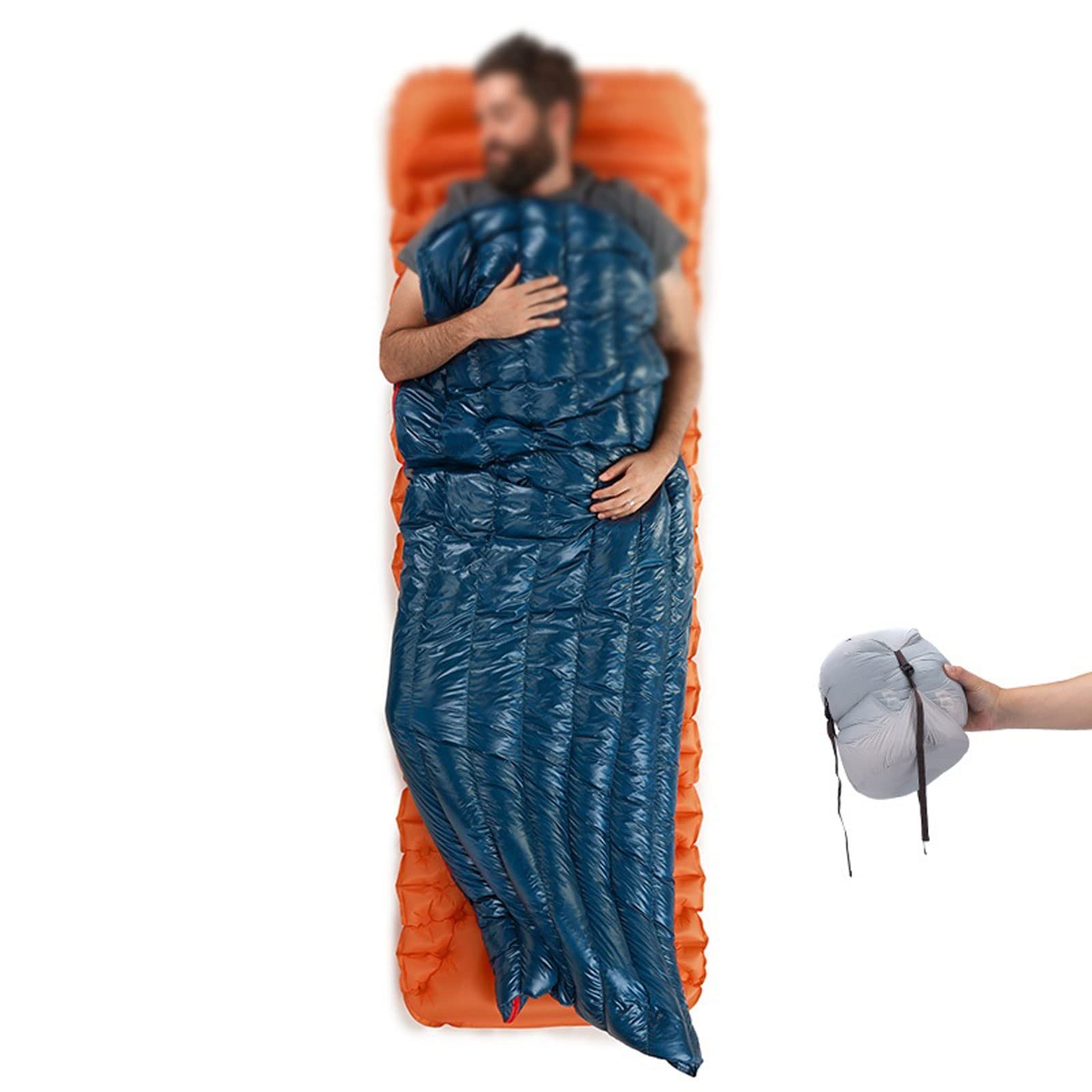 Schlafsäcke Schlafsack Ultraleicht Gänsedaunen Umschlag Typ Schlafsack Camping Outdoor Mini Warm